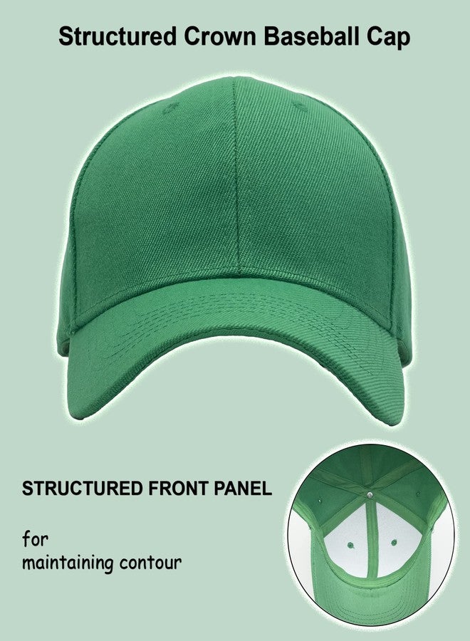 Utmost Structured Baseball Cap with Adjustable Closure - Performance Hat for Outdoor Activities and Custom Embroidery (1pc Kelly Green) - Image 3